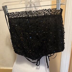 Blue Blush Sparkly Black Top NWT